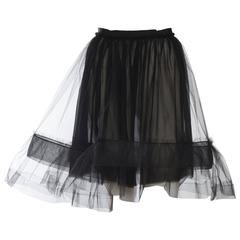 Lanvin Sheer Tulle and Chiffon Skirt 6