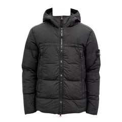 Stone Island Crinkle Reps Down Jacket Black