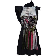 Balenciaga  Nicolas Ghesquière  Abito in seta con stampa ikat della passerella 2010  36