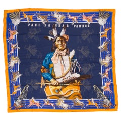 Hermès Pani la Shar Pawnee Bufanda Pawnee Azul