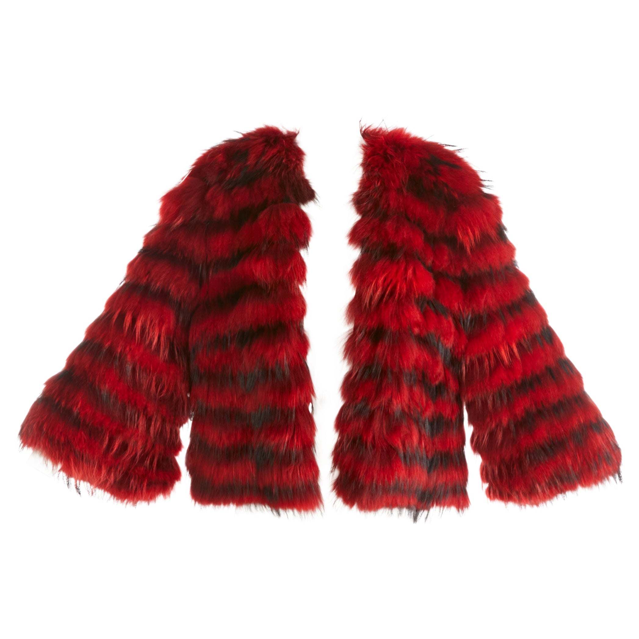 Dolce & Gabbana Fall 1999 Vintage Runway Fur Jacket as seen on Whitney Houston For Sale