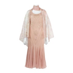 Christian Dior 2002 Pink Dress & Shawl