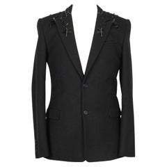 Abrigo de lana negro de longitud media para hombre Givenchy