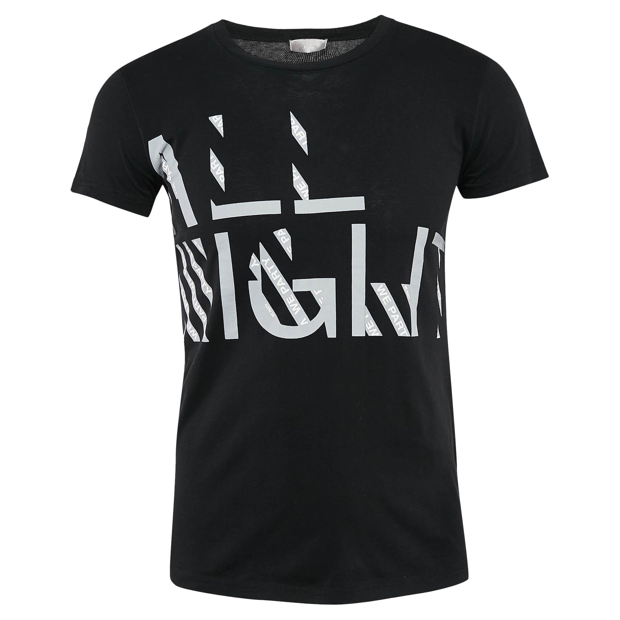 Dior Homme T-Shirt en jersey de coton imprimé noir S