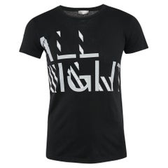 Dior Homme Black Printed Cotton Jersey T-Shirt S