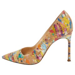 Manolo Blahnik Multicolor Cork BB Pumps Size 42