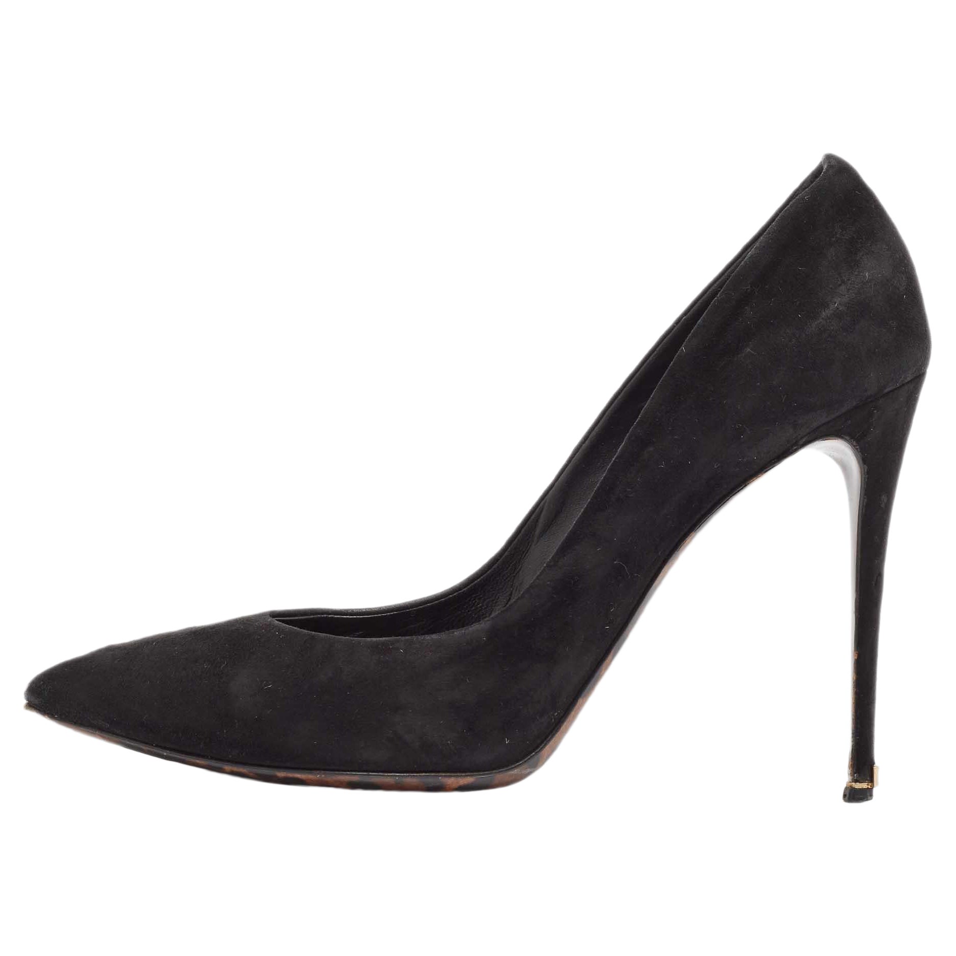 Dolce & Gabbana Escarpins à bout pointu en daim noir Taille 38