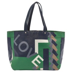 Salvatore Ferragamo Bolso shopper de piel estampada multicolor