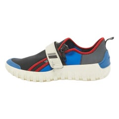 Prada, scarpe da ginnastica basse in gomma e neoprene nero taglia 43