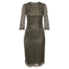 Joseph Dark Green Floral Lace Short Dress S