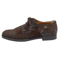 Jimmy Choo Dark Brown Suede Lace up Derby Size 41.5
