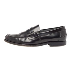 Tod's Black Leather Penny Loafers Size 41