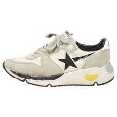Golden Goose Grey Leather and Suede Low Top Sneakers Size 41