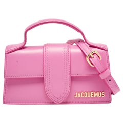 Borsa Le Bambino in pelle rosa Jacquemus con manico superiore