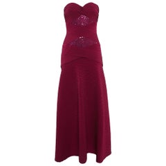 Tadashi Shoji abito senza spalline in jersey impreziosito da paillettes XS