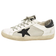 Golden Goose Zapatillas con cordones Superstar blancas de malla y piel talla 40