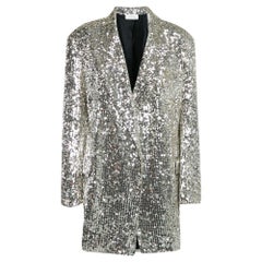 Sportmax Silver Crepe con paillettes aperto sul davanti  Giacca L.L.A.