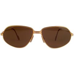 Cartier Panthere 59mm Medium Sunglasses France 18k Gold Heavy Plated