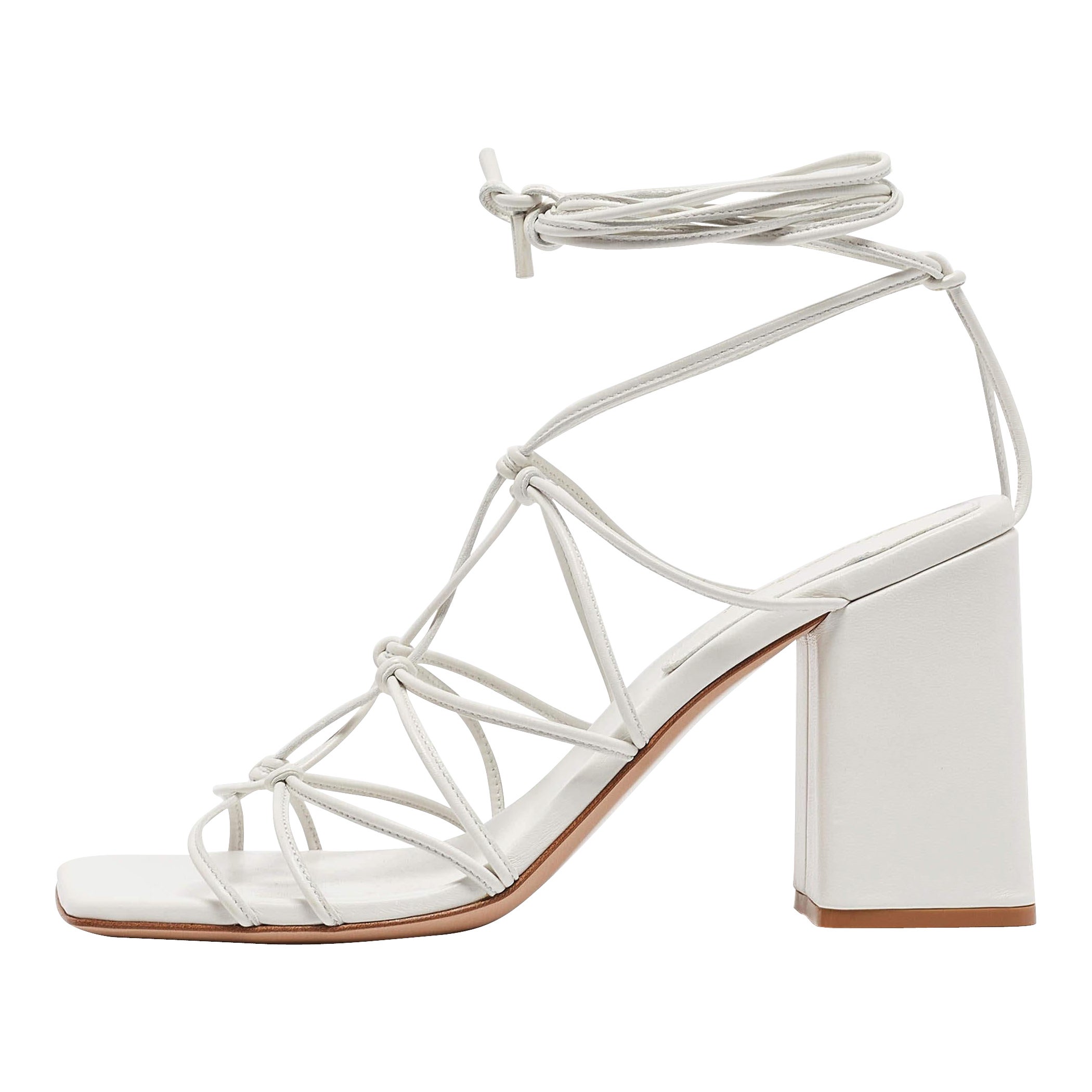 Gianvito Rossi Sandalias Minas Piel Blanca Talla 40.5 en venta