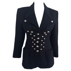 1990er Lolita Lempicka Blazer mit Wollknöpfen aus Wolle