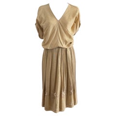 1980s Chloe Flax Cotton Skirt Set