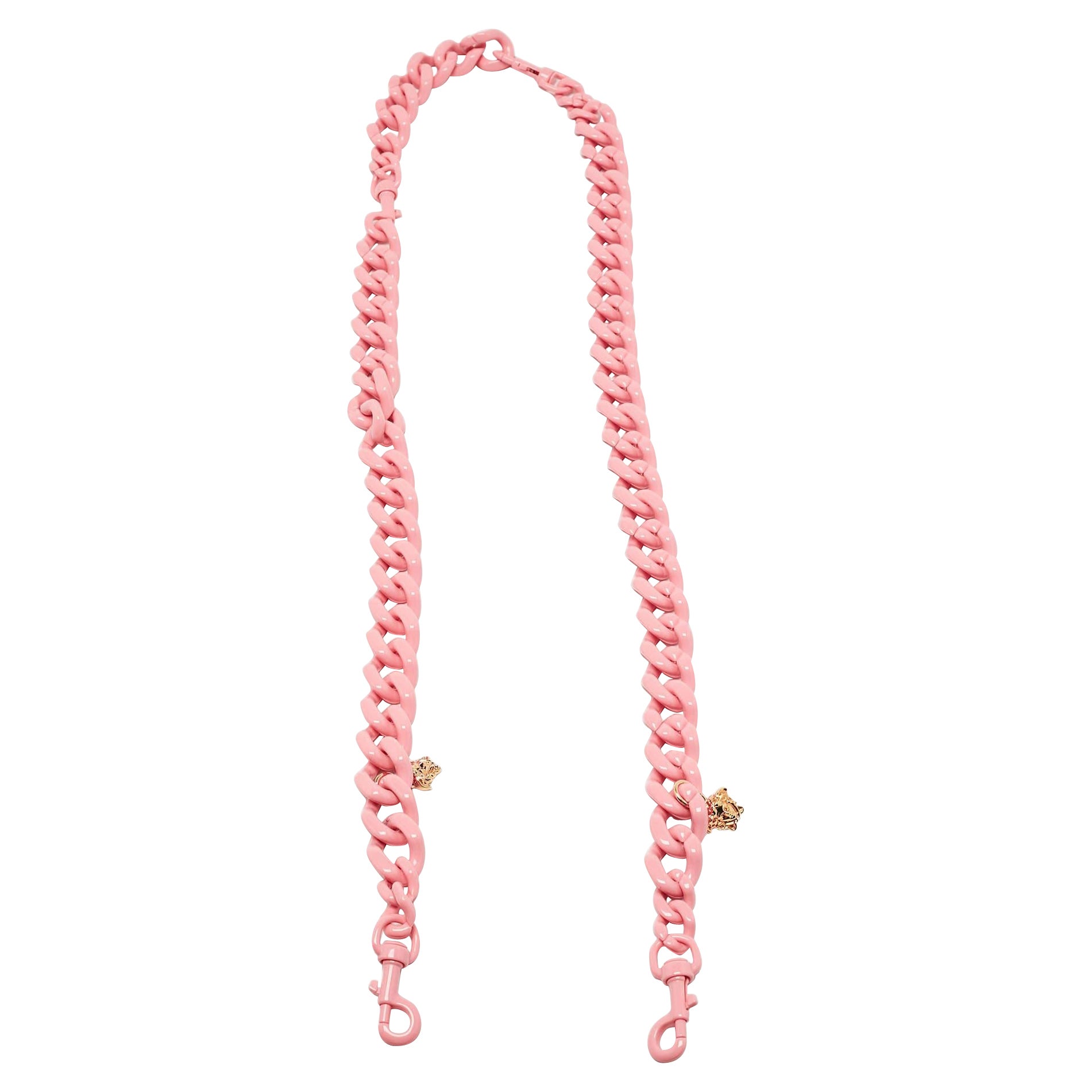 Versace Pink Plastic Chain Link Shoulder Bag Strap