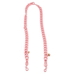 Versace Pink Plastic Chain Link Shoulder Bag Strap