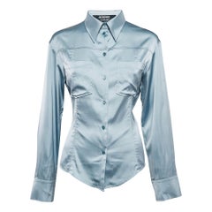 Jacquemus Grey Satin Open-Back La Chemise Mentalo Shirt S