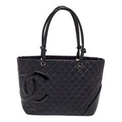 Chanel Black Quilted Leather Large Ligne Cambon Tote