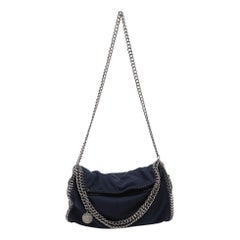Tote Falabella in finto camoscio blu di Stella McCartney