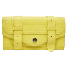 Portafoglio continentale PS1 in pelle gialla di Proenza Schouler
