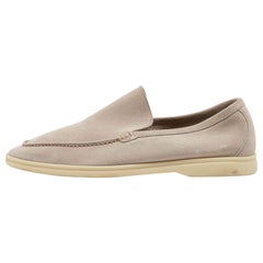 Loro Piana Beige Suede Summer Walk Loafers Size 43.5