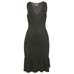 Boutique Moschino Black Lurex Knit Sleeveless Bodycon Dress M