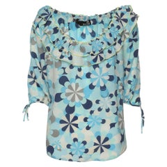 Love Moschino Multicolor Printed Silk Top M