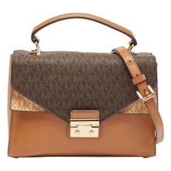 Michael Kors Tricolor Signature Kinsley Top Handle Bag aus beschichtetem Segeltuch