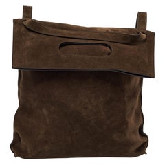 Tom Ford Brown Suede Alix Convertible Tote Backpack