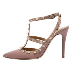 Valentino Beige Leather Rockstud Pumps Size 39