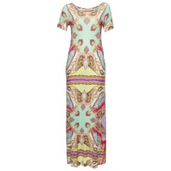 Etro - Robe longue en crêpe imprimé marguerite multicolore S