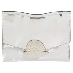 Pochette Proenza Schouler a forma di ricciolo in pelle bianca/argento