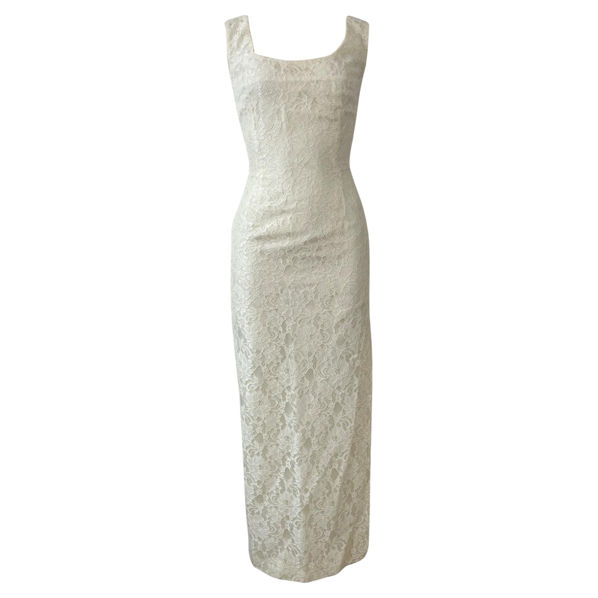 Dolce & Gabbana 90s Lace Ceremony wedding Dress For Sale