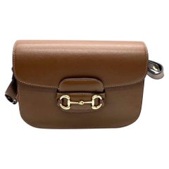 Gucci 1955 Horsebit Shoulder Bag Caramel Brown Small Leather