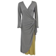 2000s Callaghan Grey Wrap Dress 12