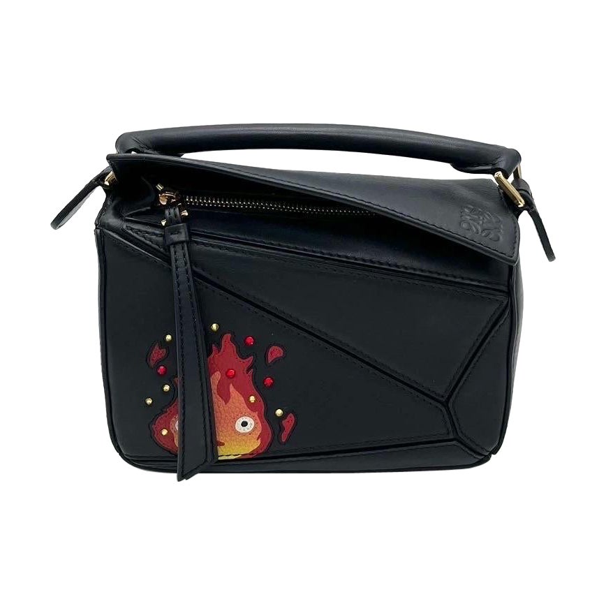 Loewe x Howl's Moving Castle Studio Ghibli Collection Puzzle Calcifer Mini Black For Sale