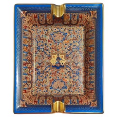 Hermès Les Jardins d'Arménie Porelain Gold Cigar Ashtray Change Tray