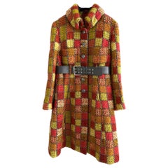 Chanel New Paris / Hamburg Catwalk Tweed Coat with Belt