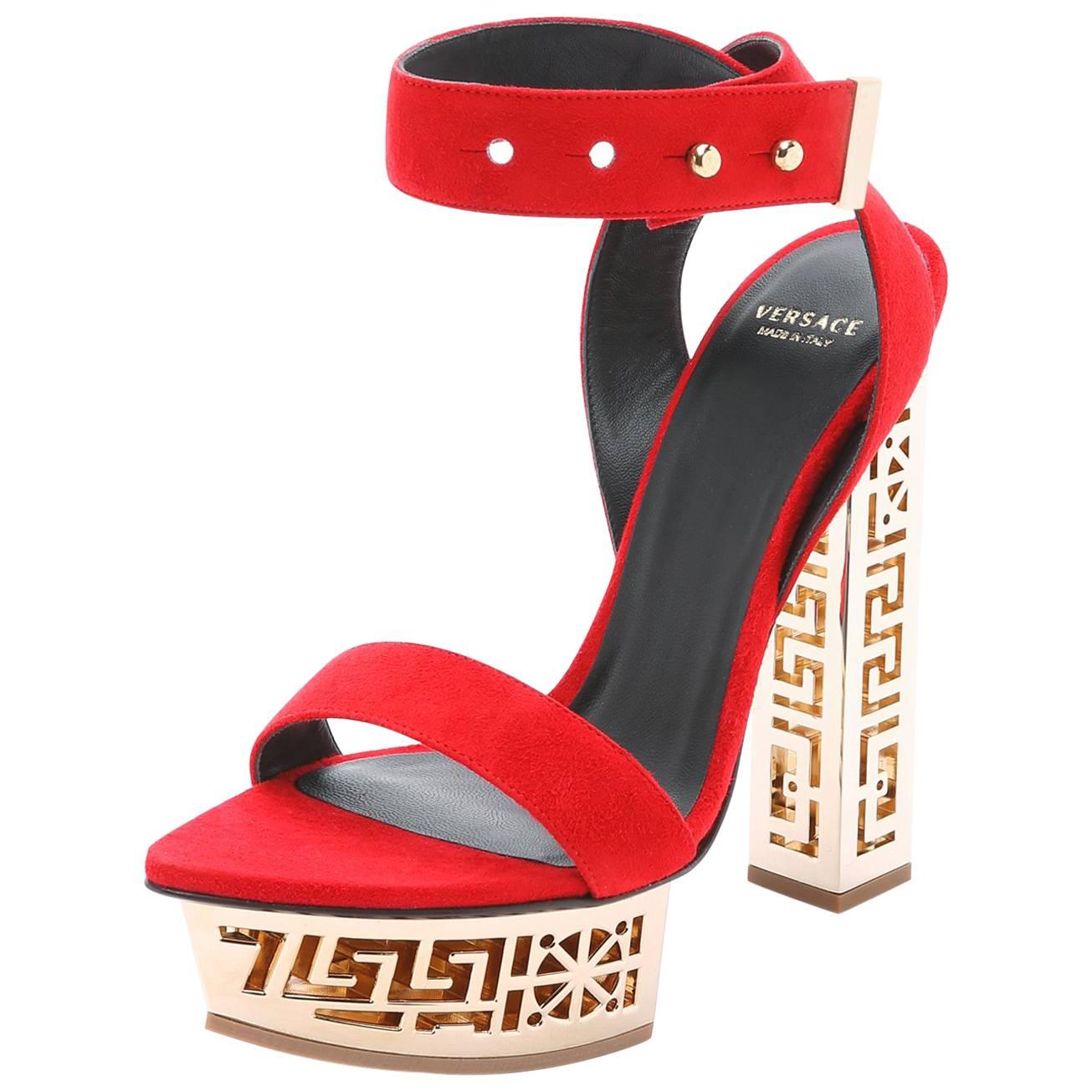 Versace #greek Red sandals 