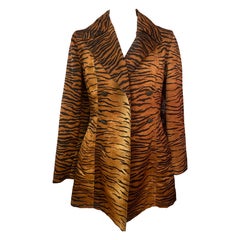 Vintage 1990s tiger print trench coat Moschino Jeans