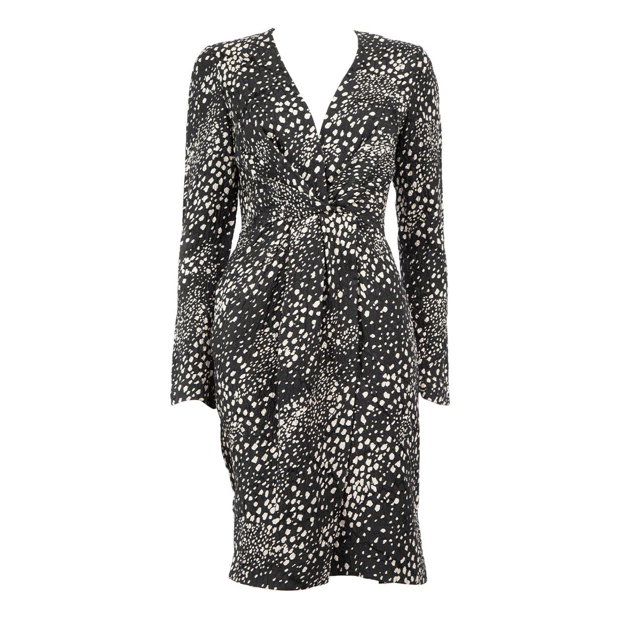 Robe à motifs en soie noire Salvatore Ferragamo, taille S