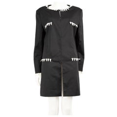 Moschino Black Faux Teeth Embellished Jacket Size XXL