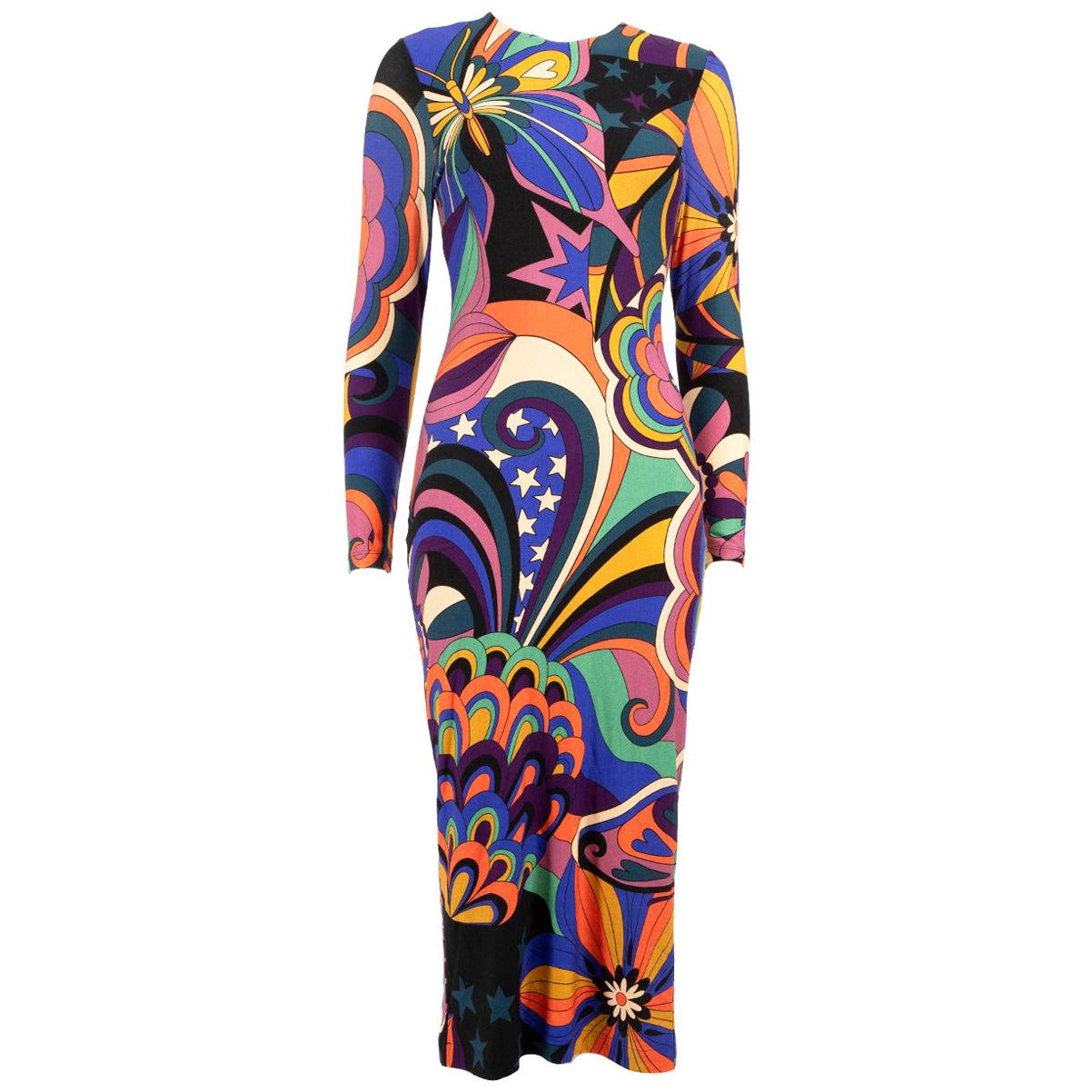 FARM Rio Floral Print Zip-Detail Midi Dress Size XXS For Sale